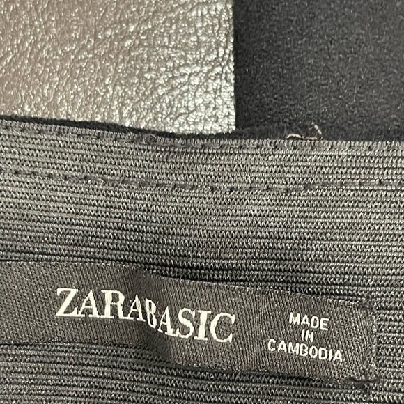 Zara Basic size small faux suede pants black - Picture 11 of 12